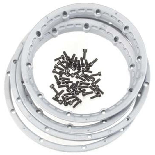 Image of HPI Racing 1/5 Baja 5B Buggy Silver Heavy Duty Wheel Beadlock Rings HPI3272