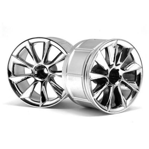 Image of HPI Racing Chrome LP35 ATG RS8 9mm Offset 1/10 Touring/Drift Car Wheels HPI33464