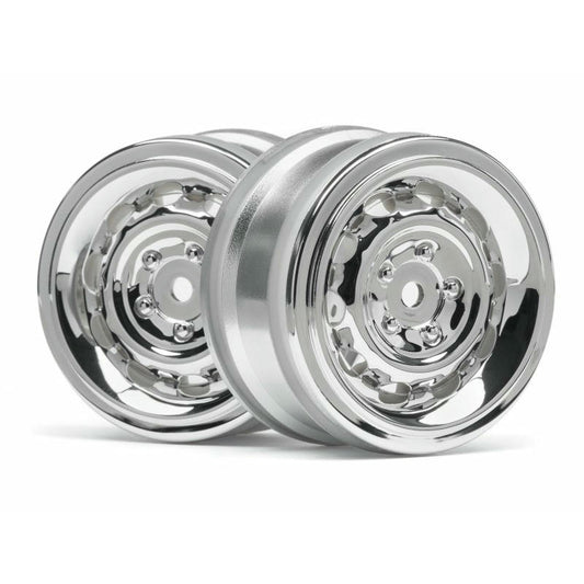 Image of HPI Racing Chrome CC Type 0 Offset 26mm Vintage 1/10th Touring Car Wheels 33472