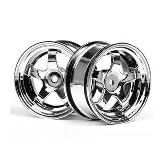 Image of HPI Racing Work Meister S1 26mm Chrome Touring Car Wheels 9mm offset HPI3593