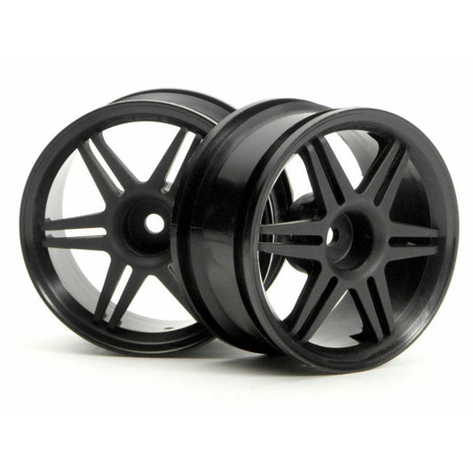 Image of HPI Racing 12-Spoke 26mm Black Touring Car Wheels 26mm (3mm Offset) HPI3801