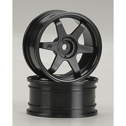 Image of HPI Racing TE37 Black 6-Spoke 26mm Touring Car Wheels -3mm Offset HPI3841