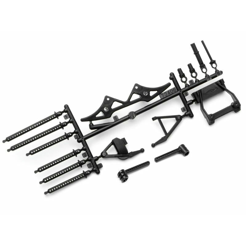 Image of HPI Racing 1/18th Scale Bumper Set, Black/Micro RS4 HPI73406