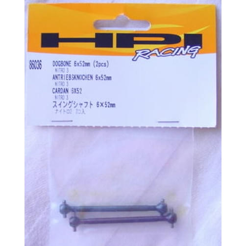 Image of HPI Nitro RS4 3 Dog Bones (6x52mm)   HPI86036