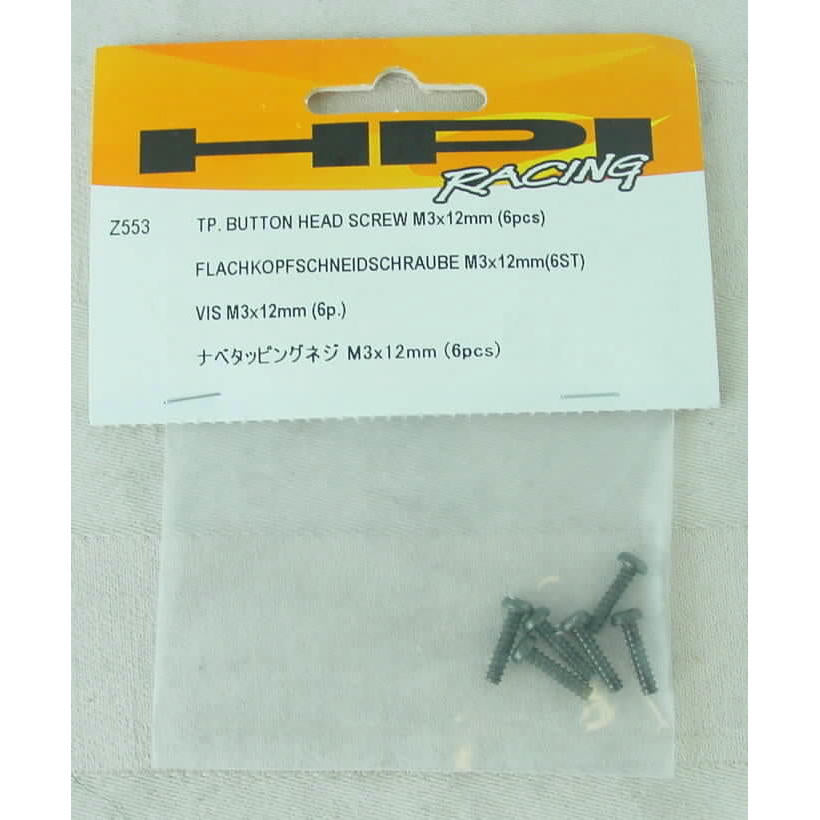 Image of HPI Racing TP Button Head Screw M3x12mm (6pcs) HPIZ553