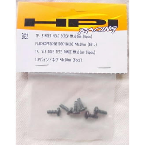 Image of HPI Racing 1/8th Scale Tap Binder Head Screw M4 x 10mm (6)/Savage Series HPIZ632