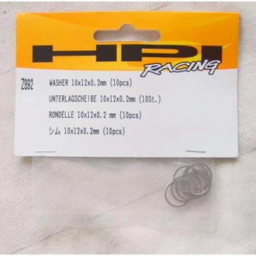 Image of HPI 10x12x0.2mm Washers (10 Pieces) HPIZ892