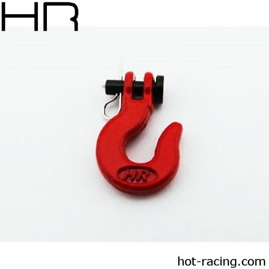 Image of Hot Racing 1/10th Scale Die Cast Metal Red Winch Hook HRAACC80902
