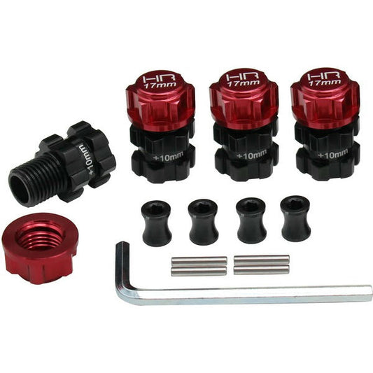 Image of Heavy Duty 10mm Offset 17mm Wheel Hubs for Arrma 1/10 4x4 Vehicles HRAATF117XT02