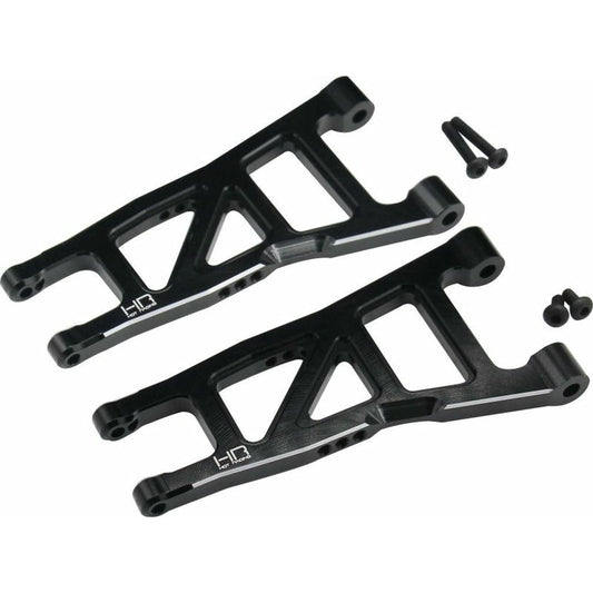 Image of Hot Racing Black Alloy Front Lower Suspension Arms fits Arrma AR330443