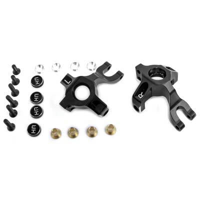 Image of Axial Racing XR10 Wraith Black Aluminum Steering Knuckles Hot Racing HRAAXR2101