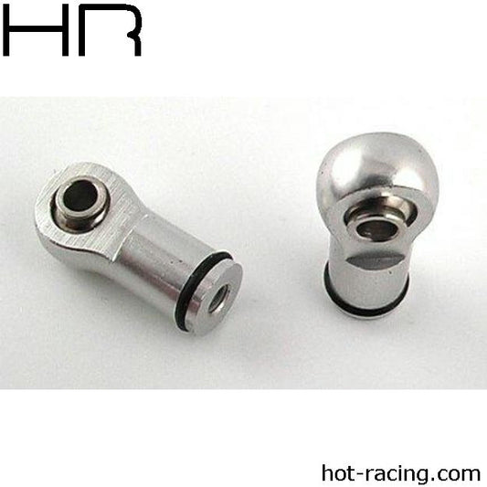 Image of Hot Racing 1/10th Scale Silver Ball Type Aluminum Shock Ends/Revo HRARVO154M08