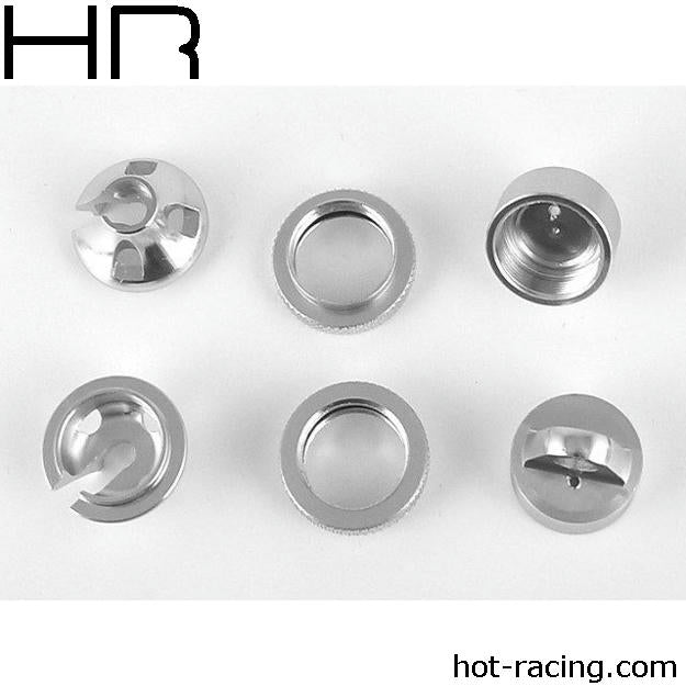 Image of Hot Racing 1/10th Scale Silver Alum Shock Upgrade Kit/Traxxas GTR HRARVO15608