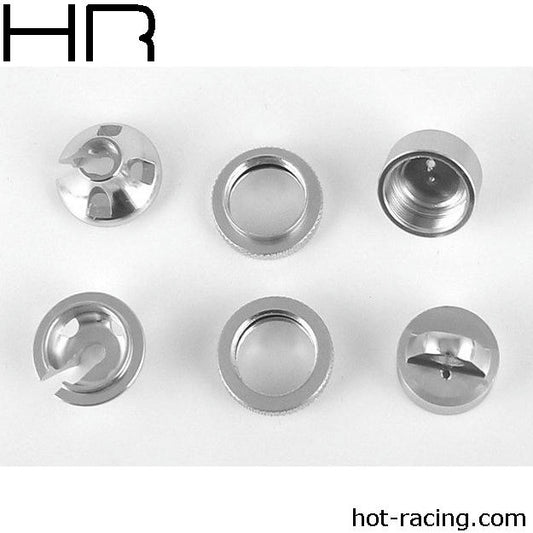 Image of Hot Racing 1/10th Scale Silver Alum Shock Upgrade Kit/Traxxas GTR HRARVO15608