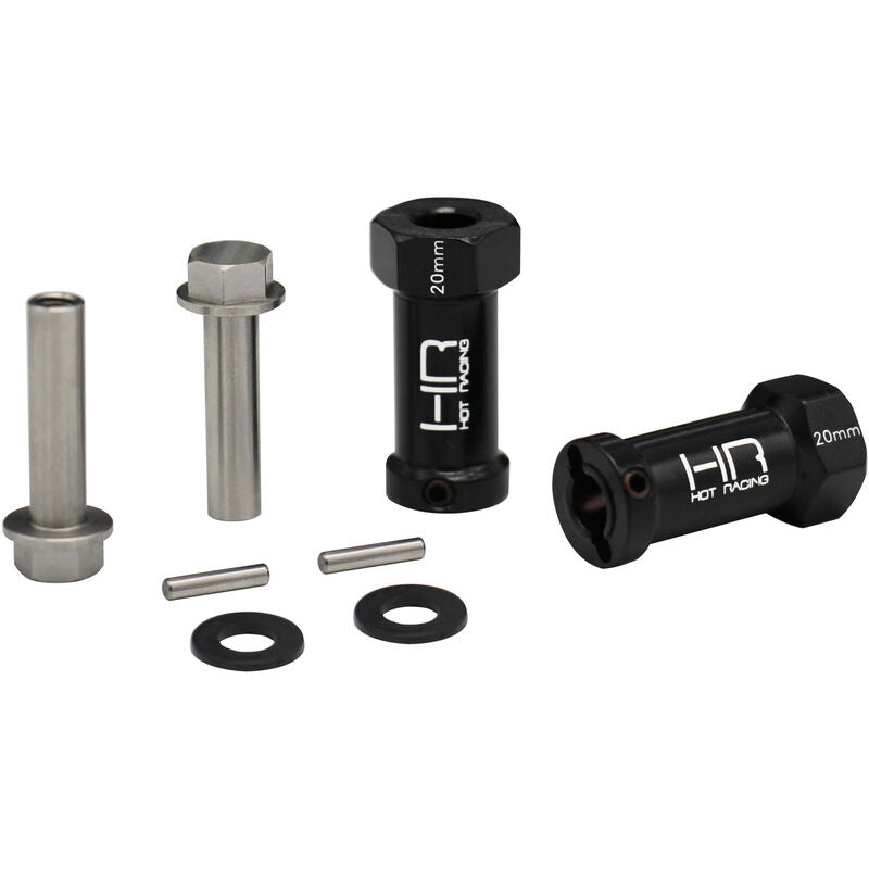 20mm Wheel Hub Extensions w/12mm Hex (2), for Axial SCX Wraith
