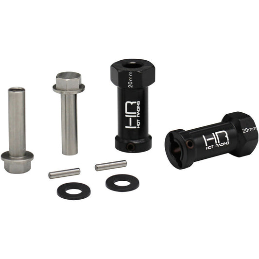 20mm Wheel Hub Extensions w/12mm Hex (2), for Axial SCX Wraith