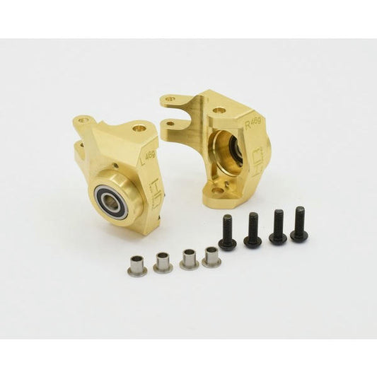 Image of Axial SCX10 II Heavy Metal Brass HD Bearing Front Steering Knuckles HRASCXT21HM 