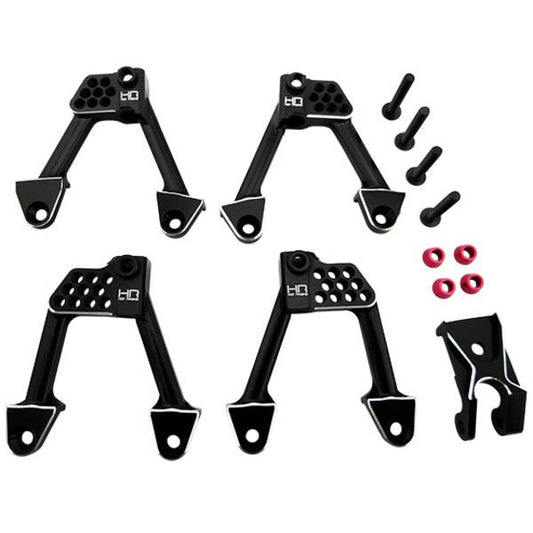 Image of Axial SCX10 II Rock Crawler Black Alloy Shock Hoops/Towers Front & Rear