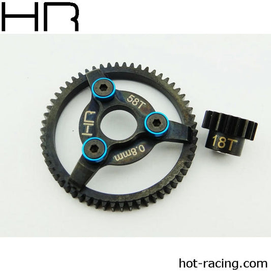 Image of Hot Racing 1/10th Scale 18/58T 32P Steel Gear Set/Rustler/Slash/Stamp  HRASTE258