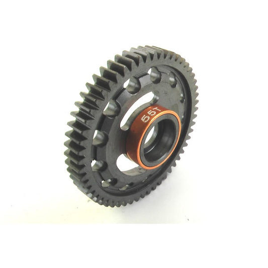 Image of Steel Spur Gear, 55 Tooth, Gold, for Traxxas 1/16 Scale