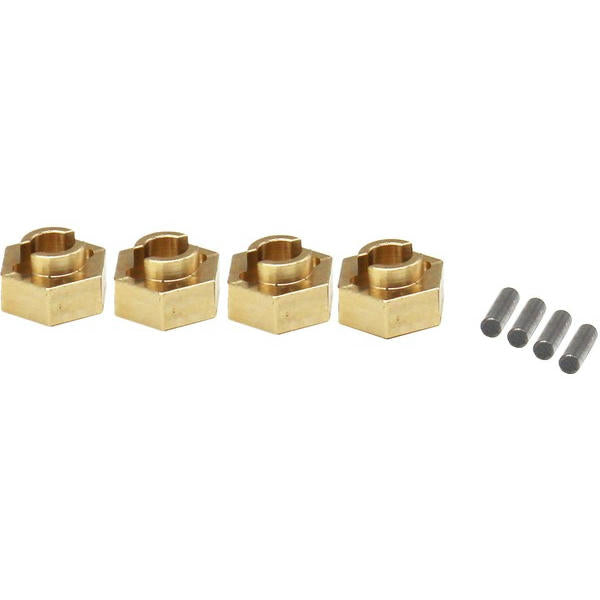 Image of Axial SCX24 Brass Hex Wheel Hubs (4pcs, 7mm)(Pair) by Hot Racing HRASXTF10H