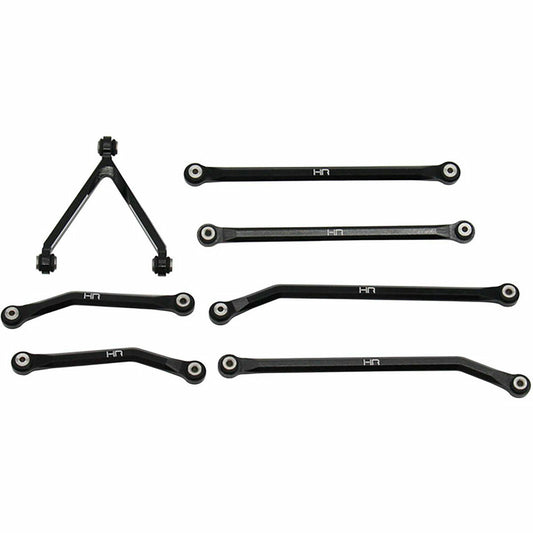Image of Axial SCX24 Rock Crawler Black Alloy High Clearance Links Set (133.5mm)