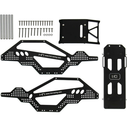 Image of Axial SCX24 Rock Crawler Black Alloy Rock Racer Chassis Conversion SXTF14RR01
