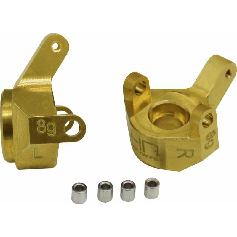 Image of Axial SCX24 Brass Front Steering Knuckles (Pair) by Hot Racing HRASXTF21H