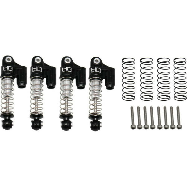 Image of Axial SCX24 Black Alloy Shock Set (Dampers) by Hot Racing HRASXTF326R01