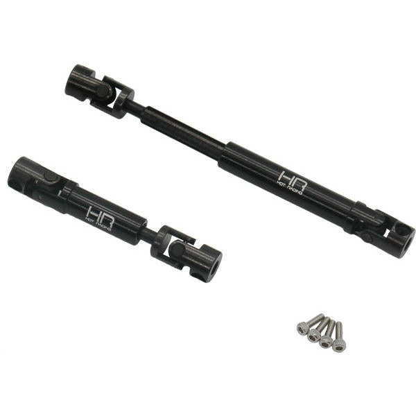 Image of Axial SCX24 Rock Crawler Black Alloy L/M Steel Center Driveshafts HRASXTF37M01