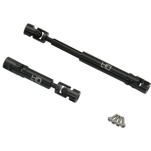 Image of Axial SCX24 Rock Crawler Black Alloy L/M Steel Center Driveshafts HRASXTF37M01