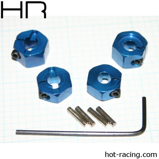 Image of Hot Racing 1/10th Scale Blue Alum 12mm Wheel Hex (4)/Slash/Rust/Stam HRATE1006SL