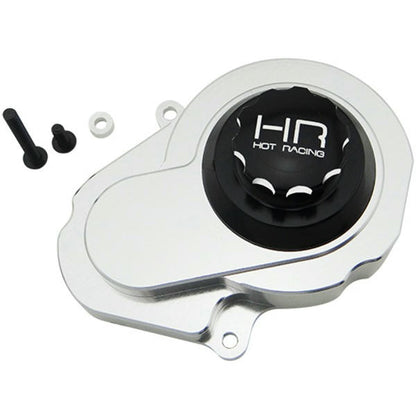 Image of Hot Racing Black/Silver Alloy Gear Cover 2WD Stampede/Slash/Rustler HRATE3201