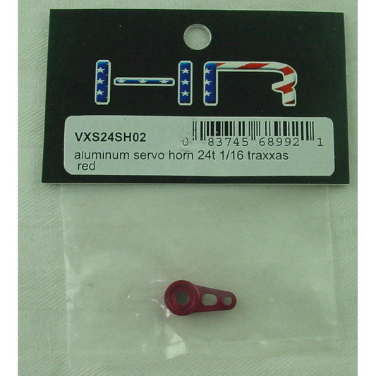 Image of Traxxas 1/16th Mini E-REVO 24T Red Alloy Servo Horn for Hitec HRAVXS24SH02