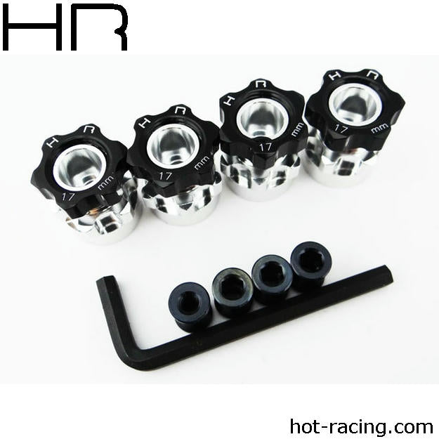 Image of Hot Racing 1/10th Scale 6mm Offset 17mm Hubs (4) 12mm Hex Mount  HRAWH17HS01