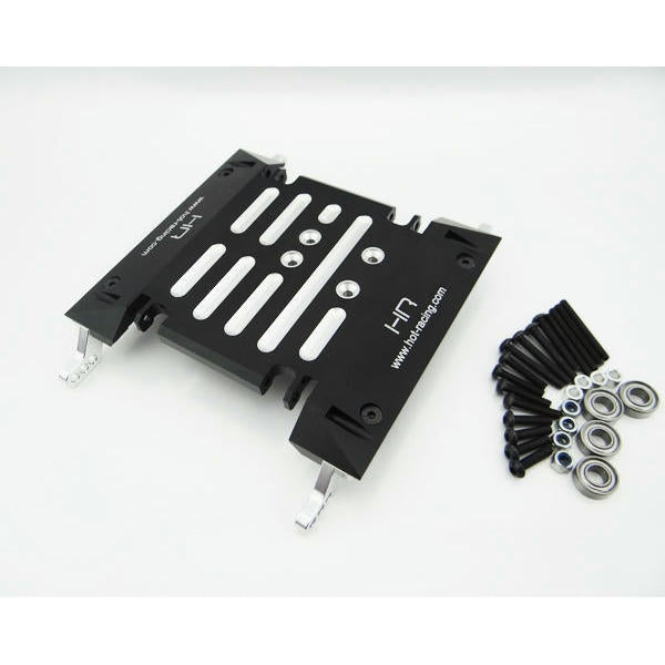 Image of Axial Wraith Rock Crawlers Multi-Mount Black Alloy Skid Plate HRAWRA133M01