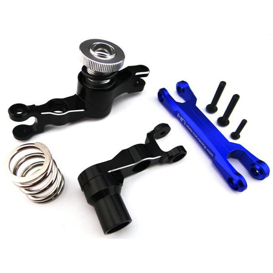 Image of Blue Alloy Steering Servo Bellcrank Hot Racing HRAXMX48M06 fits Traxxas X-Maxx X