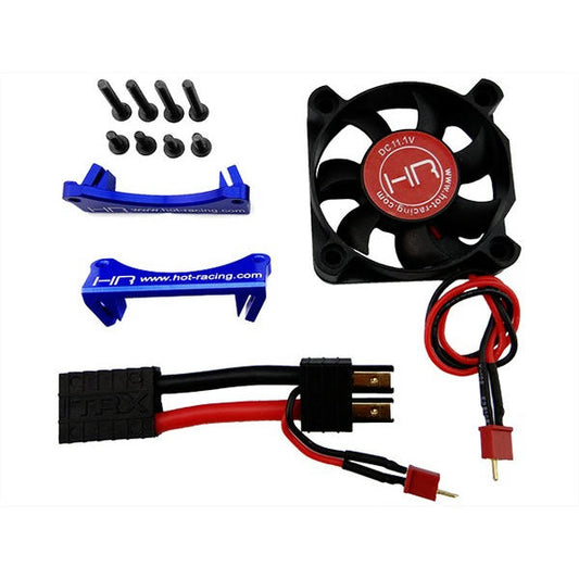 Image of Blue Alloy Monster Blower Motor Cooling Fan XMX505F06 fits raxxas X-Maxx XMAXX 