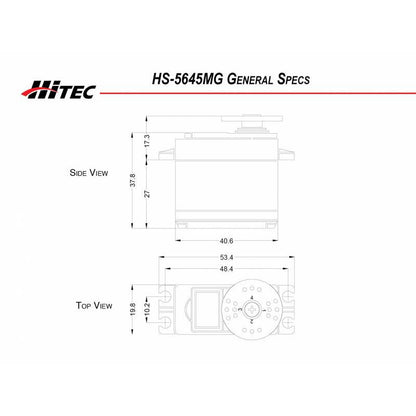 Image of Hitec 35645S Hi-Torque Servo -.18s,168oz-in