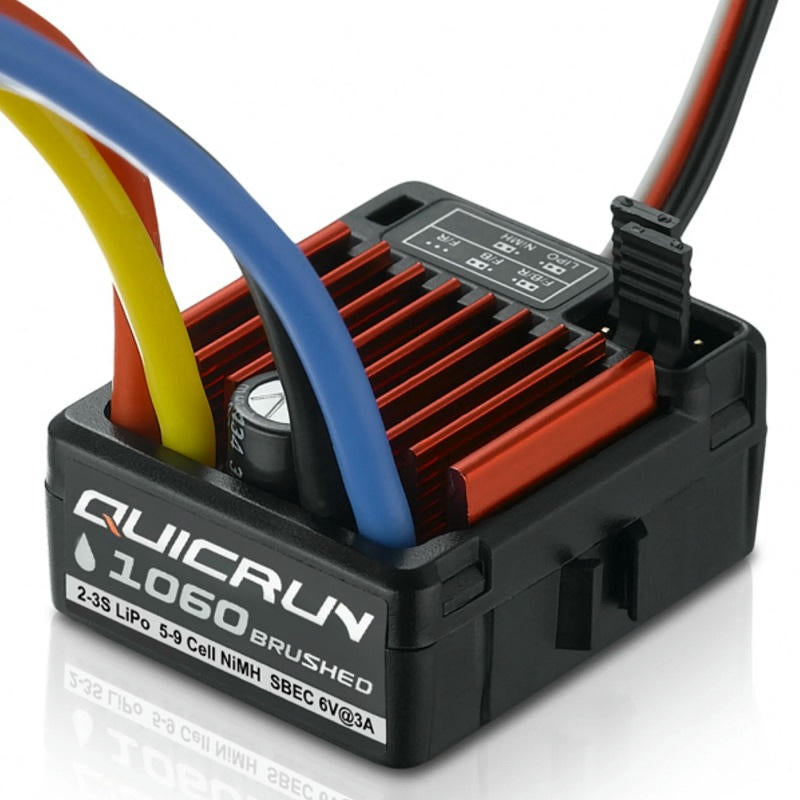 Image of HobbyWing 1/10th SBEC 2S-3S Quicrun 1060 60A Brushed Motor ESC HWI30120203