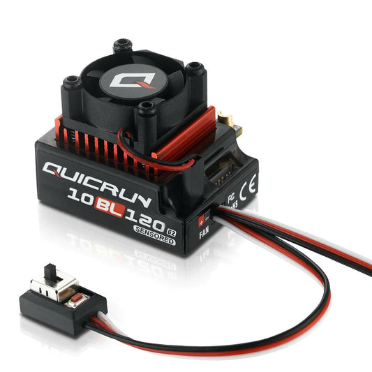 Image of HobbyWing 1/10 - 1/12 Quicrun 10BL120 Sensored G2 Brushless ESC HWI30125002