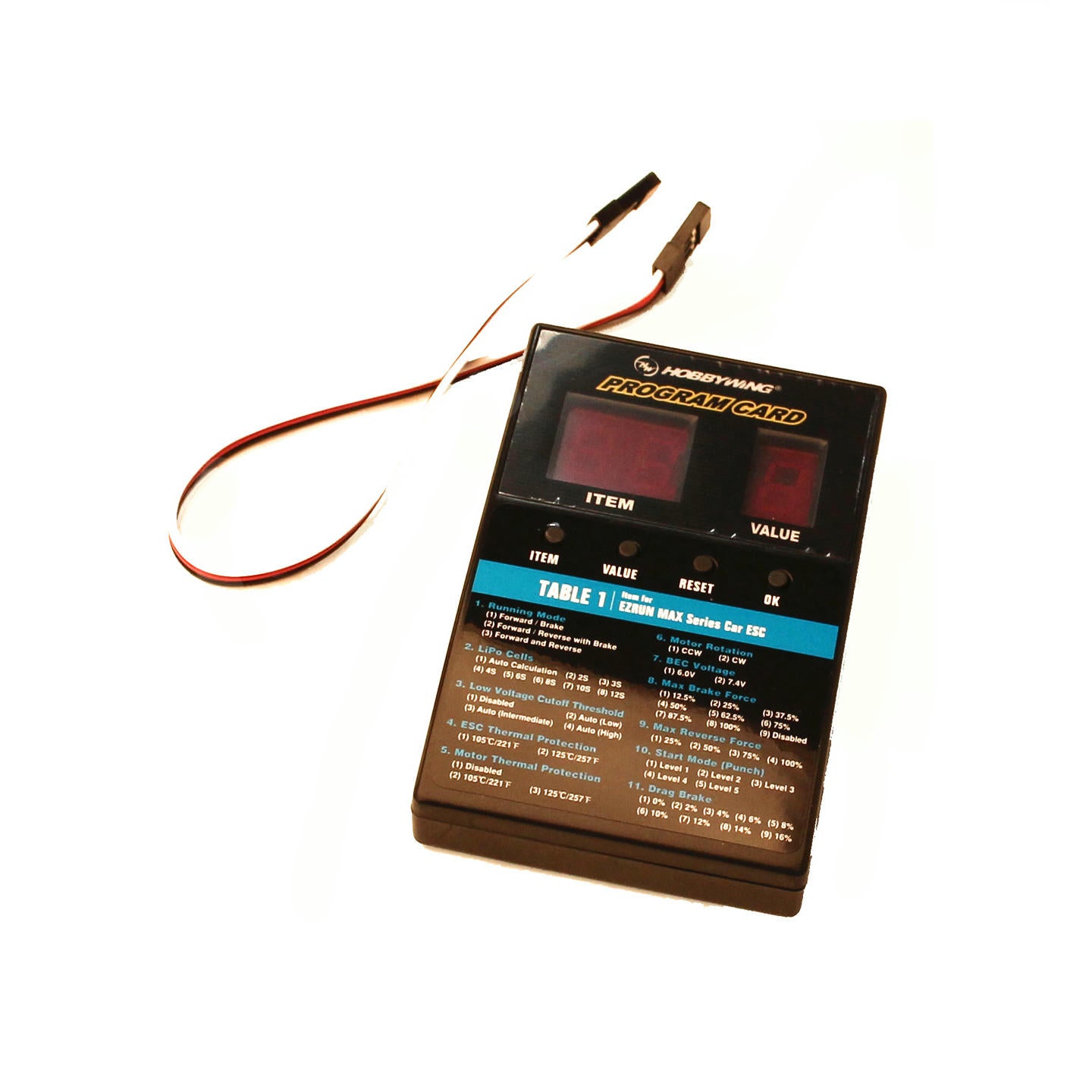 Image of Hobbywing LED Electronic Speed Controller Programming Card HWI30501003