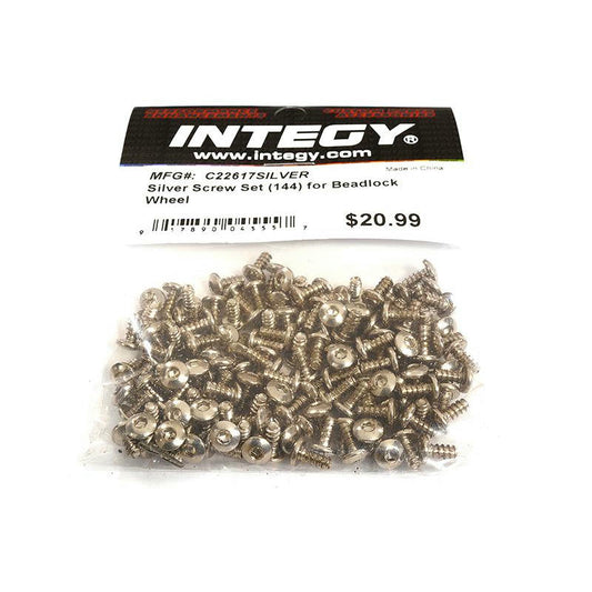 Image of Integy 144pc Silver Screw Set for Beadlock Wheels INTC226617SILVER