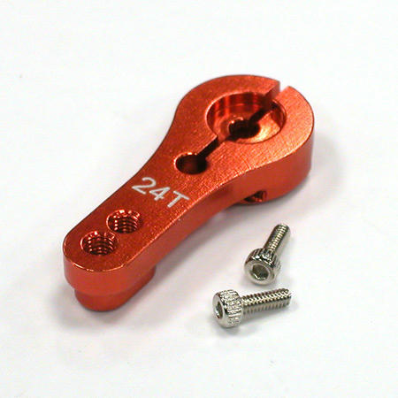 Image of Team Integy Orange Alloy Clamping Servo Horn for Hitec Servos 24T Spline C22943O