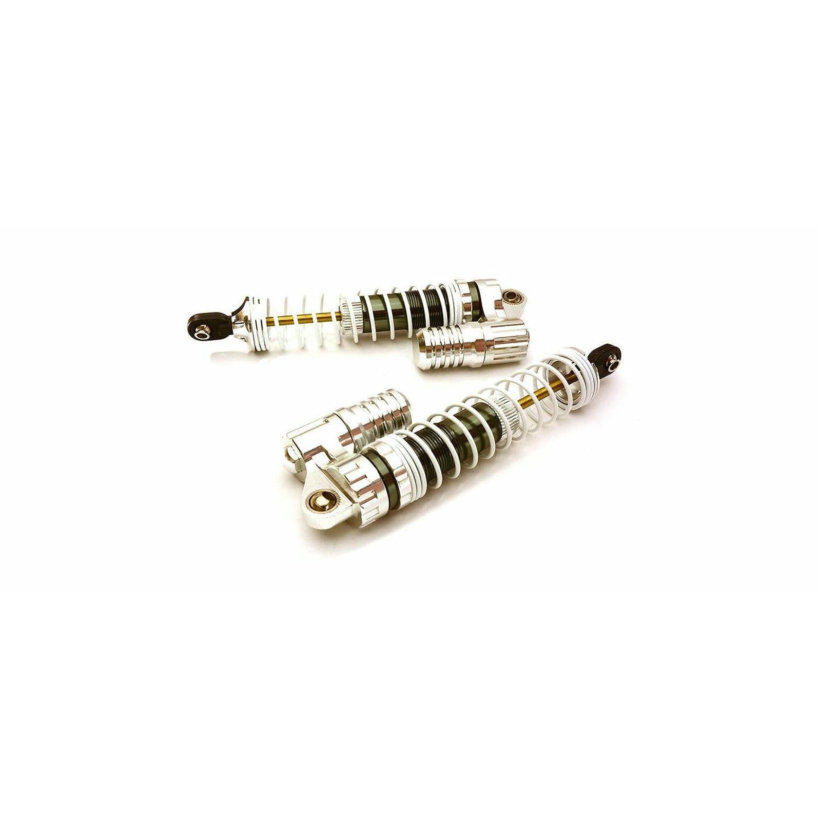 Image of Silver Alloy 1/10th Rock Crawler Truck Piggyback Shocks (2pcs, 100mm) C23180S