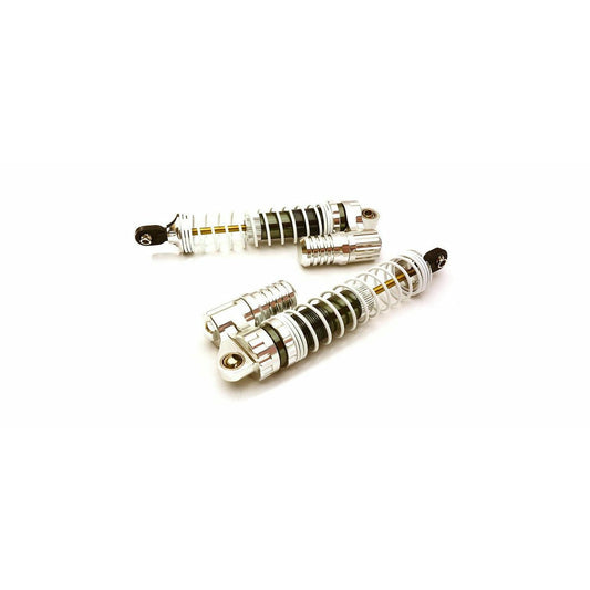Image of Silver Alloy 1/10th Rock Crawler Truck Piggyback Shocks (2pcs, 100mm) C23180S