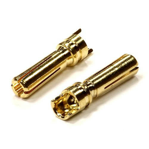 Image of 4mm Gold Plated High Current Male Bullet Connectors (2pcs) INTC24046 Integy