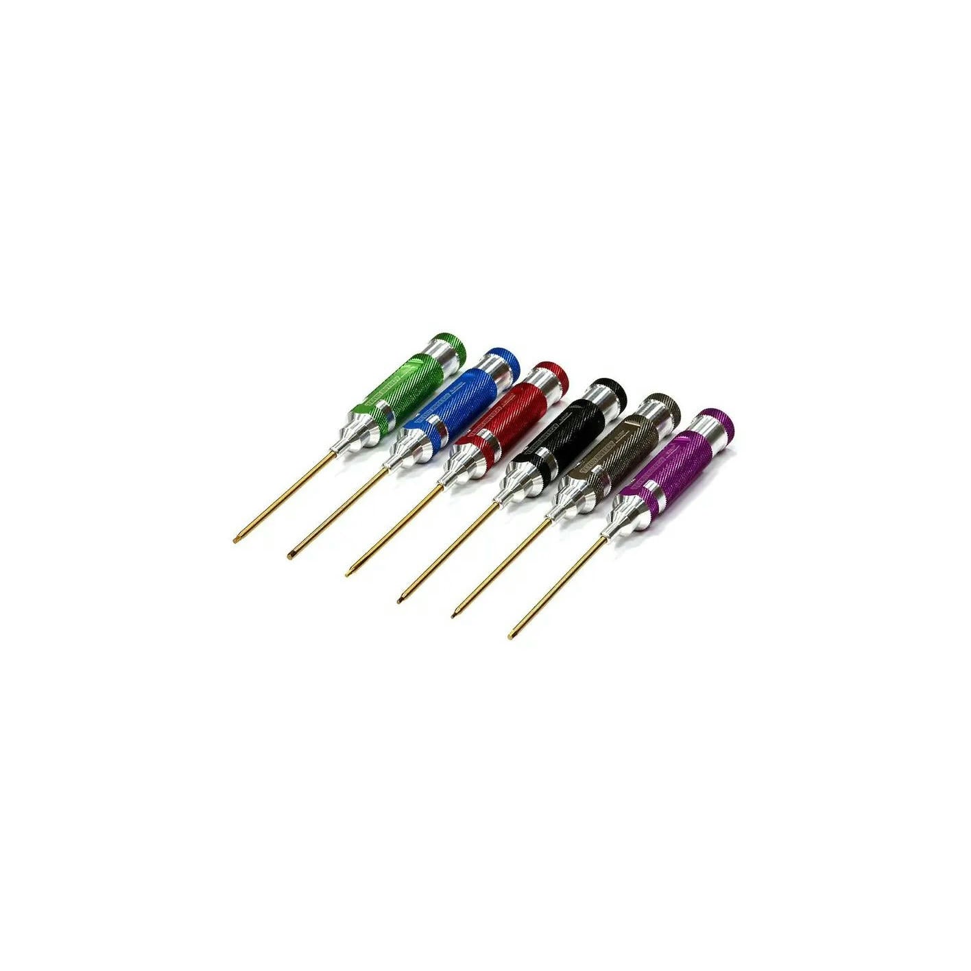 Image of Integy Aluminum Ti-Ni Hex Wrench Driver Set (6pcs) w/Color Coded Handles C24726