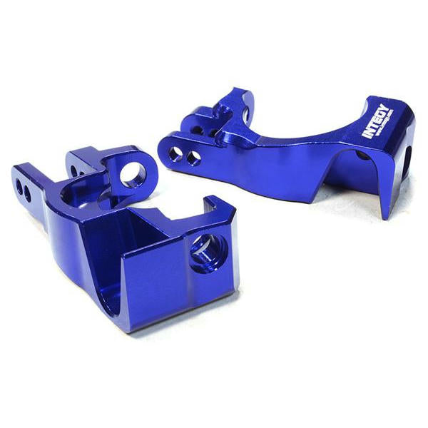 Image of Traxxas 4x4 Stampede/Rustler/Slash Blue Aluminum Caster Blocks INTC26402 Integy