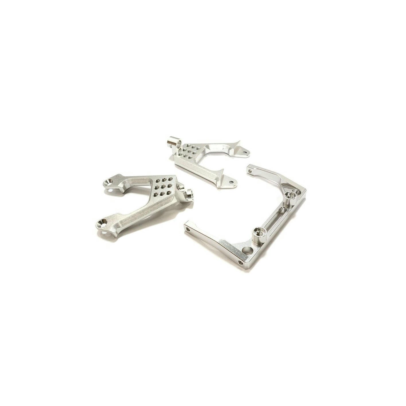 Image of Axial SCX10 Rock Crawler Silver Alloy Front Shock Mount & Cross Brace C26709